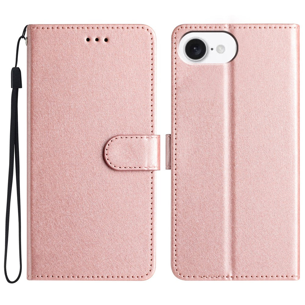 For iPhone 17e / 16e Wallet Case Leather Folio Phone Cover Magnetic Clasp