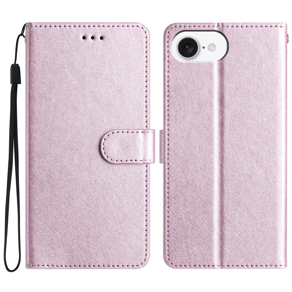For iPhone 17e / 16e Wallet Case Leather Folio Phone Cover Magnetic Clasp