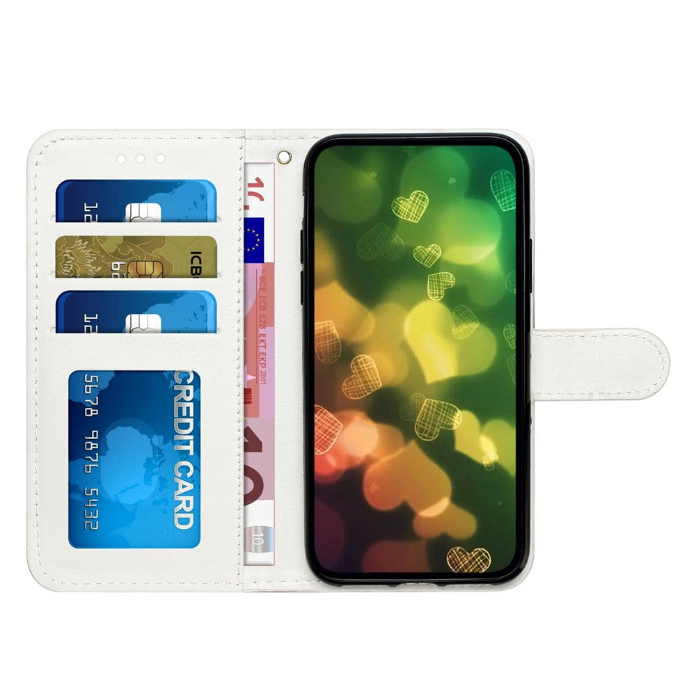 For iPhone 17e / 16e Wallet Case Printed Pattern Design Leather Phone Cover