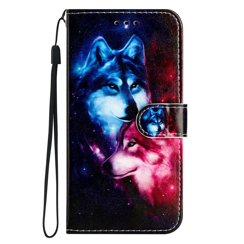 For iPhone 17e / 16e Wallet Case Printed Pattern Design Leather Phone Cover