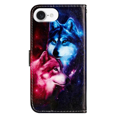 For iPhone 17e / 16e Wallet Case Printed Pattern Design Leather Phone Cover
