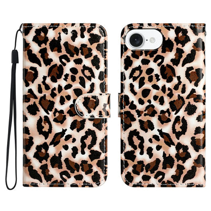 For iPhone 17e / 16e Wallet Case Printed Pattern Design Leather Phone Cover