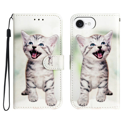 For iPhone 17e / 16e Wallet Case Printed Pattern Design Leather Phone Cover