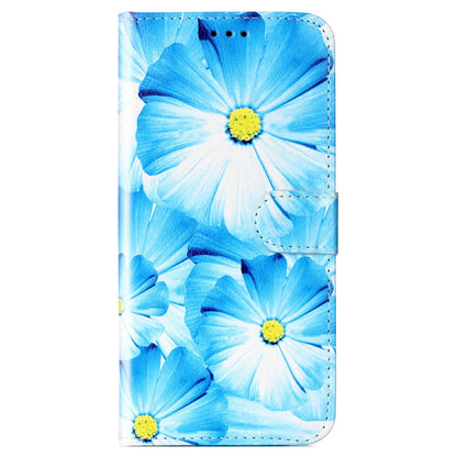 For iPhone 17e / 16e Marble Painted Wallet Stand Case Folio Leather Cover with Flip Design