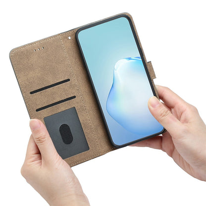 For iPhone 17e / 16e Case Flip Leather Retro Phone Cover Lines Imprinted