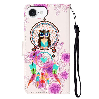 For iPhone 17e / 16e Case Pattern Leather Wallet Phone Cover