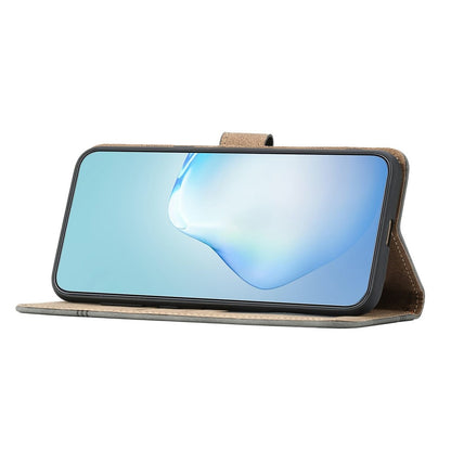 For iPhone 17e / 16e Case Line Imprinted PU Leather Wallet Phone Cover