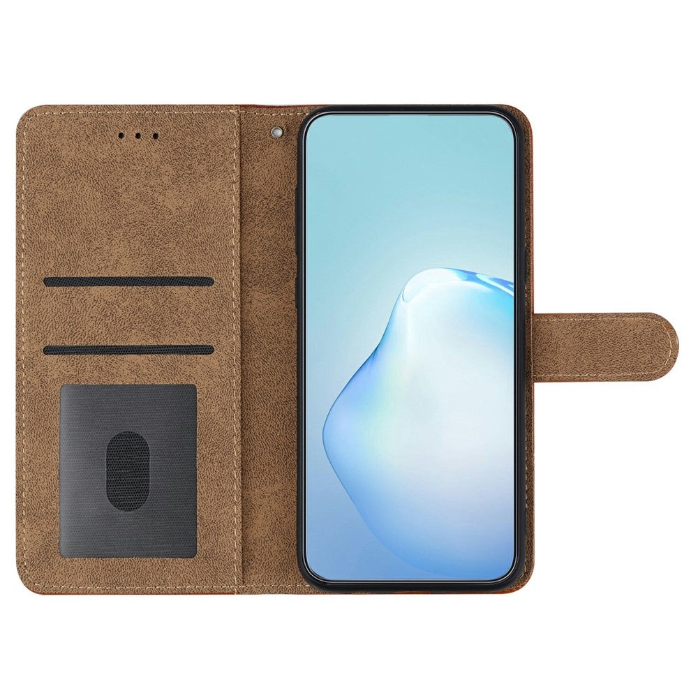 For iPhone 17e / 16e Case Line Imprinted PU Leather Wallet Phone Cover
