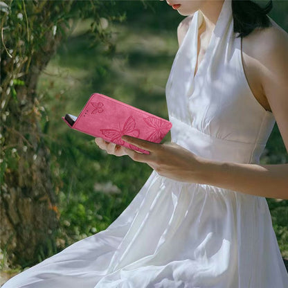 For iPhone 17e / 16e Case Butterfly Design Flip Wallet Leather Phone Cover Skin-Touch