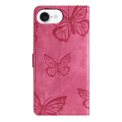 For iPhone 17e / 16e Case Butterfly Design Flip Wallet Leather Phone Cover Skin-Touch