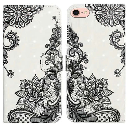 For iPhone 17e / 16e Case 3D Creative Pattern PU Leather Stand Phone Cover