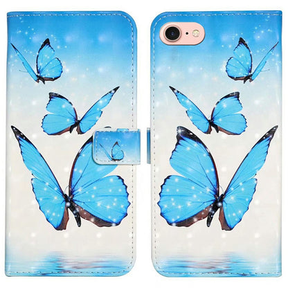 For iPhone 17e / 16e Case 3D Creative Pattern PU Leather Stand Phone Cover