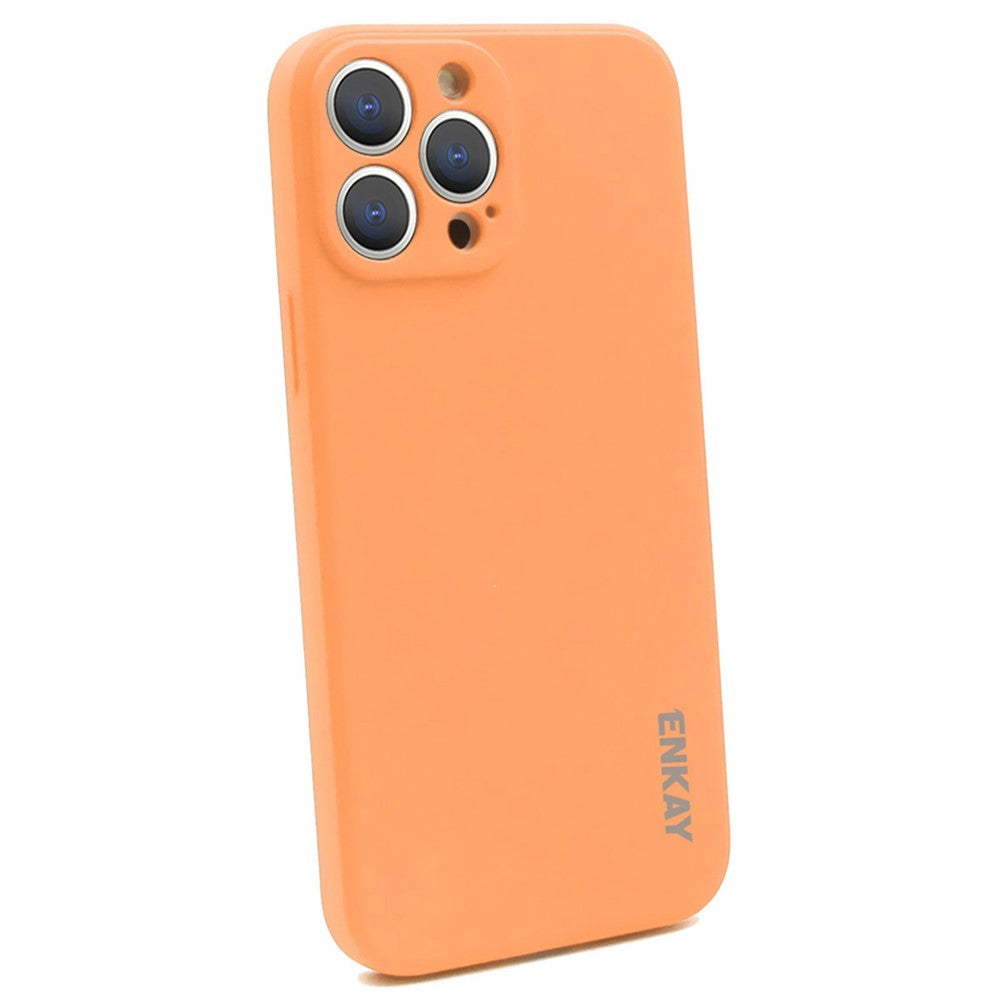 ENKAY HAT PRINCE Cell Phone Case for iPhone 14 Pro Max, Liquid Silicone Straight Edge Precise Cutout Anti-scratch Phone Shell