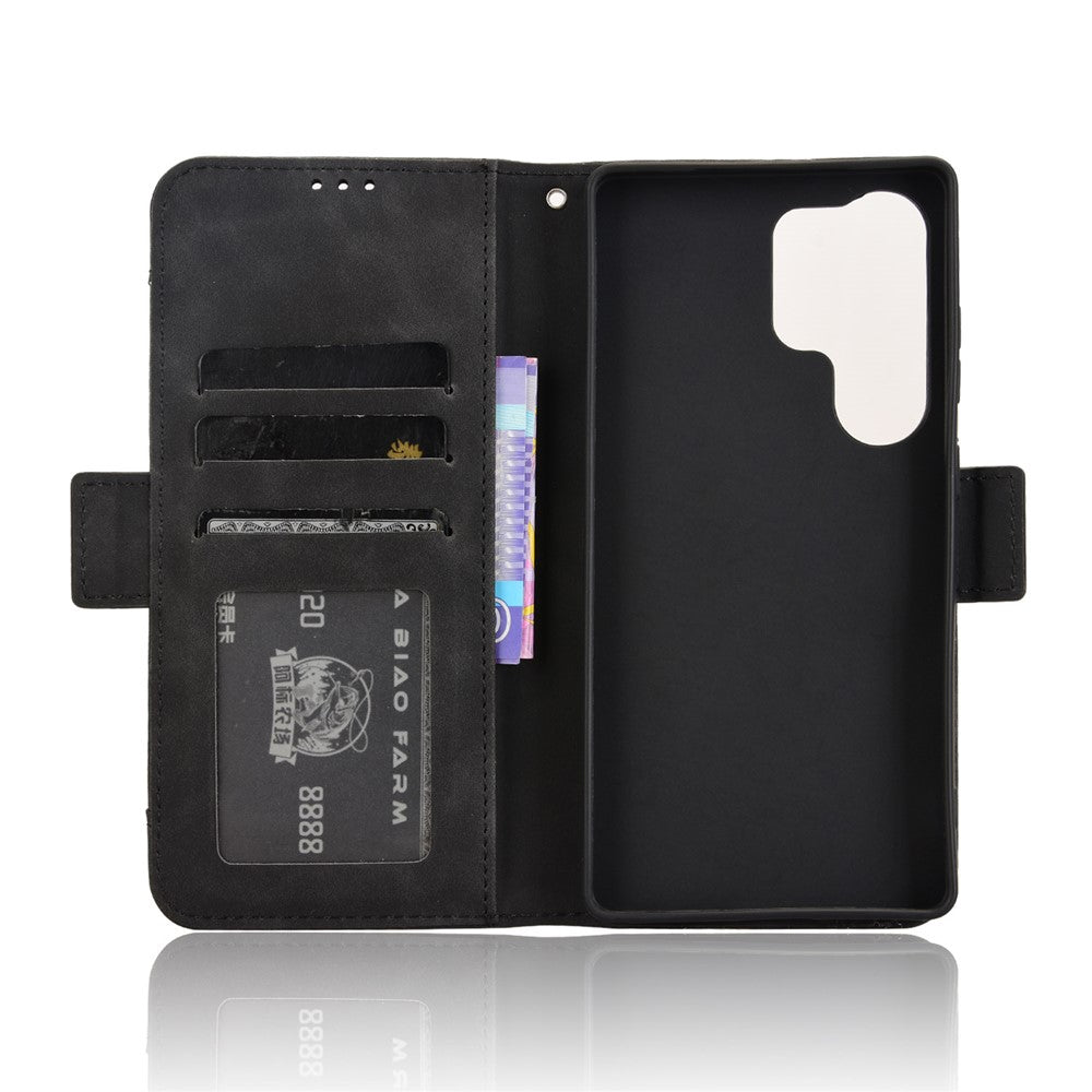 For Samsung Galaxy S25 Ultra Case Leather Phone Wallet Cover with Multiple Card Slots