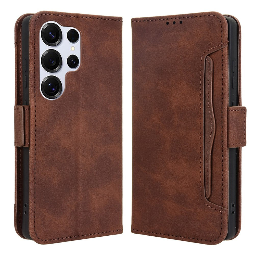 For Samsung Galaxy S25 Ultra Case Leather Phone Wallet Cover with Multiple Card Slots