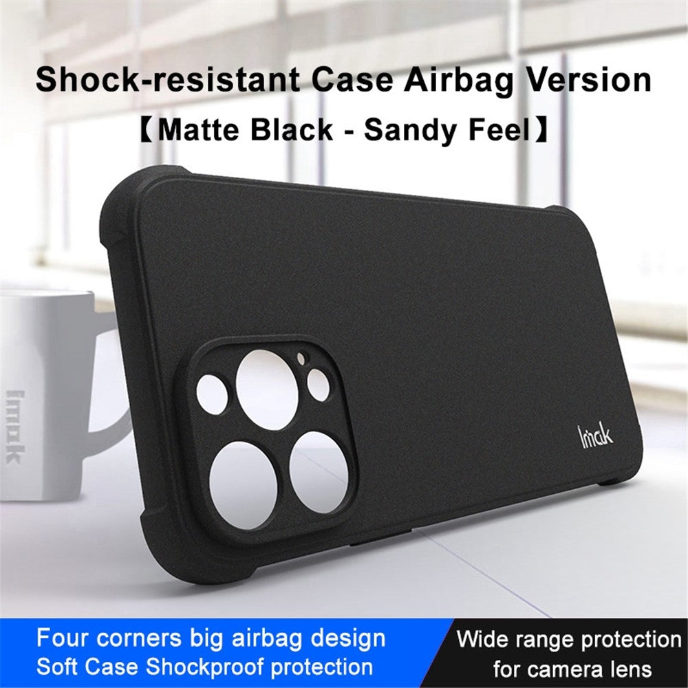 IMAK For iPhone 14 Pro Max Flexible TPU Matte Phone Cover Four Corner Airbag Drop-proof Case