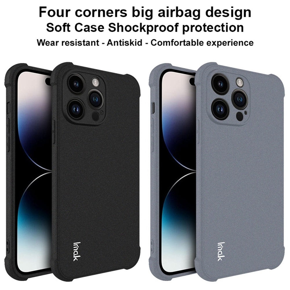 IMAK For iPhone 14 Pro Max Flexible TPU Matte Phone Cover Four Corner Airbag Drop-proof Case