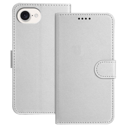For iPhone 17e / 16e Leather Case Wallet Stand Solid Color Anti Drop Phone Cover