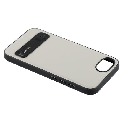 X-LEVEL For iPhone 17e / 16e Case Leather Coated PC TPU Phone Back Cover with Metal Kickstand