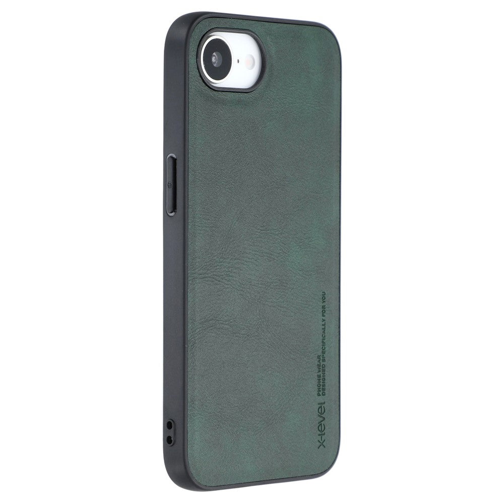 X-LEVEL Bojue-3 Series For iPhone 17e / 16e Case Leather Coated PC+TPU Phone Back Cover