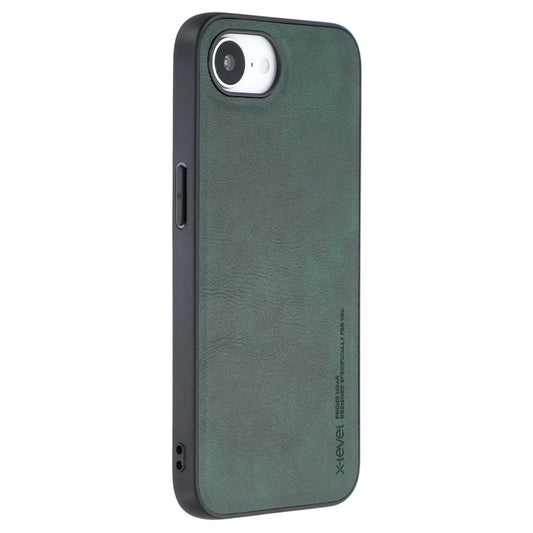 X-LEVEL Bojue-3 Series For iPhone 17e / 16e Case Leather Coated PC+TPU Phone Back Cover