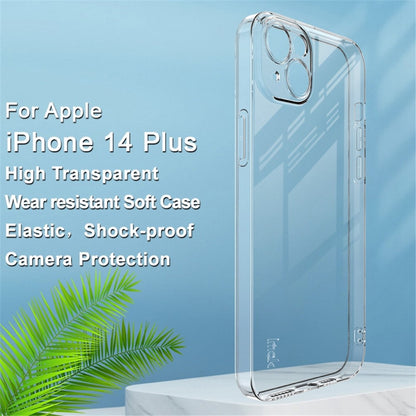 IMAK UX-5 Series for iPhone 14 Plus Anti-fingerprint TPU Phone Case Super Slim Anti-dust Phone Back Cover