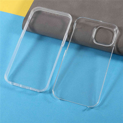 PET Screen Protector Phone Case for iPhone 14 Plus, TPU + Acrylic Detachable 2-in-1 Drop-proof Full Protection Cover