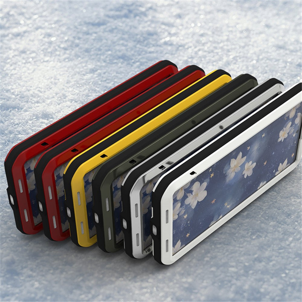 LOVE MEI For Samsung Galaxy S25 Ultra Case with Tempered Glass Film Metal + Silicone Phone Cover