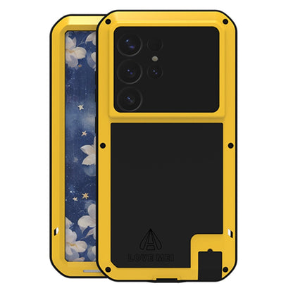LOVE MEI For Samsung Galaxy S25 Ultra Case with Tempered Glass Film Metal + Silicone Phone Cover