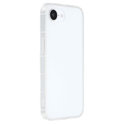 For iPhone 17e / 16e Phone Case Transparent TPU Cover Airbag Protection (Big Rear Lens Hole)