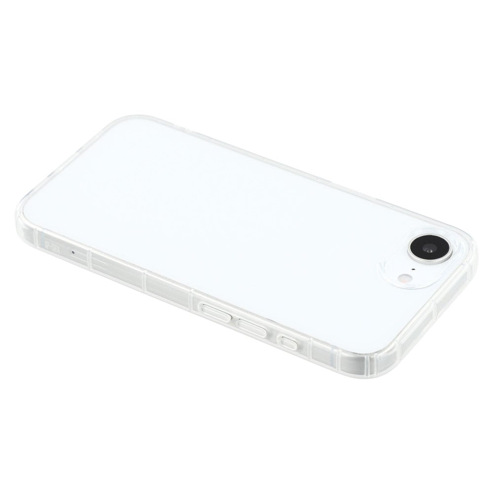 For iPhone 17e / 16e Phone Case Transparent TPU Cover Airbag Protection (Big Rear Lens Hole)
