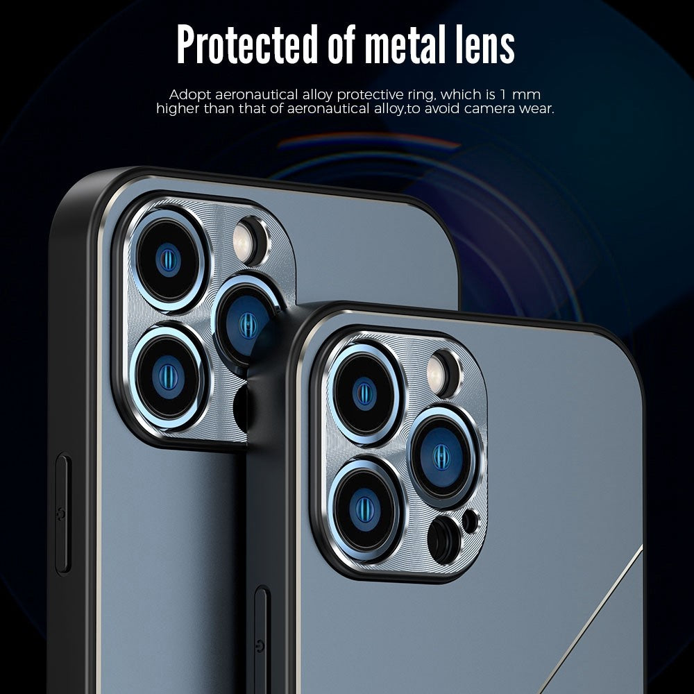 R-JUST RJ-52 for iPhone 14 Pro Max Ultra Slim Phone Case with Three-line Design Precise Cutouts Shockproof Protective Back Cover
