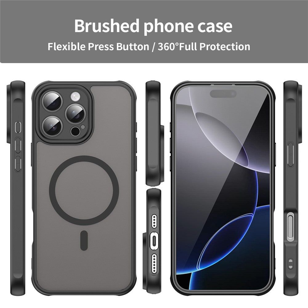 For iPhone 16 Pro Max Case Compatible with MagSafe Anti Drop PC + TPU Phone Cover