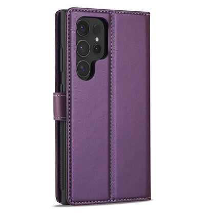 LC.IMEEKE L2 Series for Samsung Galaxy S25 Ultra Case PU Leather Wallet Detachable Magnetic Phone Cover