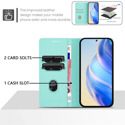 For iPhone 17e / 16e Wallet Case RFID Blocking Litchi Texture Leather Mobile Cover