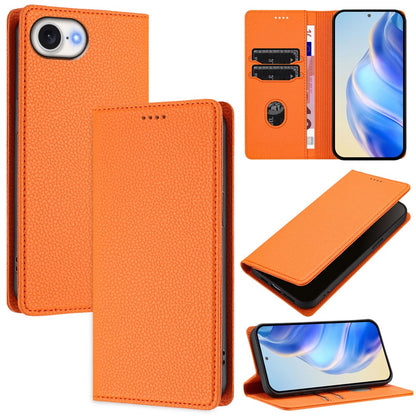 For iPhone 17e / 16e Wallet Case RFID Blocking Litchi Texture Leather Mobile Cover
