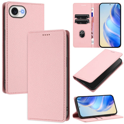 For iPhone 17e / 16e Wallet Case RFID Blocking Litchi Texture Leather Mobile Cover