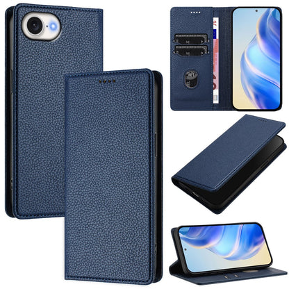For iPhone 17e / 16e Wallet Case RFID Blocking Litchi Texture Leather Mobile Cover