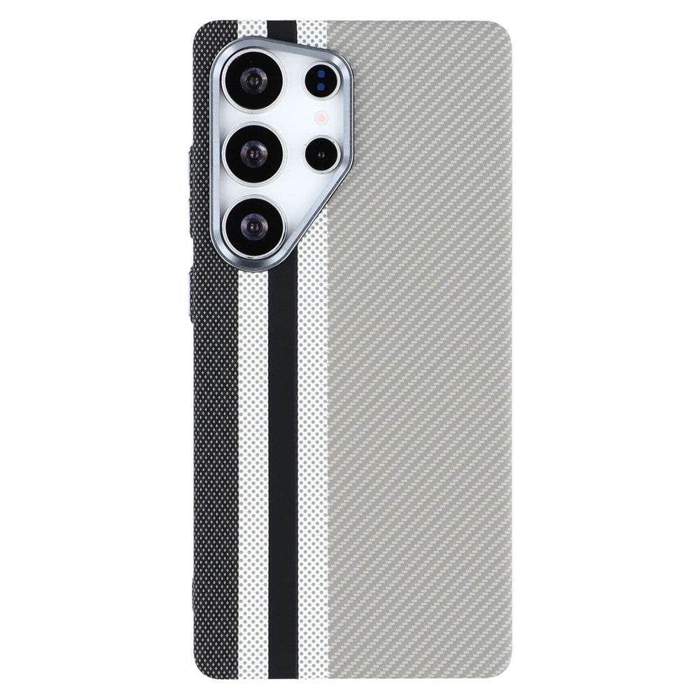 For Samsung Galaxy S25 Ultra Magnetic Case Carbon Fiber Texture Water Transfer PC Phone Cover