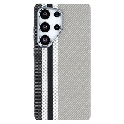 For Samsung Galaxy S25 Ultra Magnetic Case Carbon Fiber Texture Water Transfer PC Phone Cover