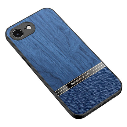 For iPhone 17e / 16e Case Wood Texture Leather + TPU Protective Phone Cover