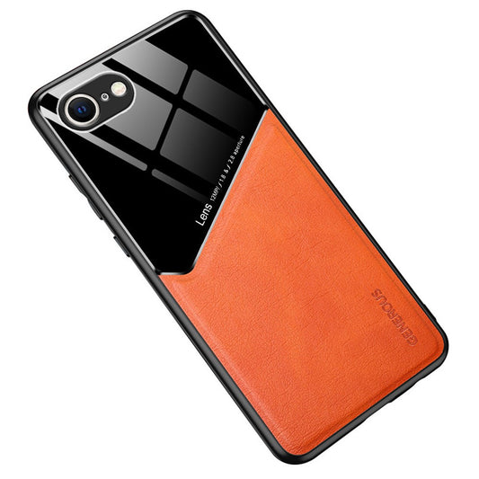 For iPhone 17e / 16e Case Leather Coated PC+TPU Phone Back Cover