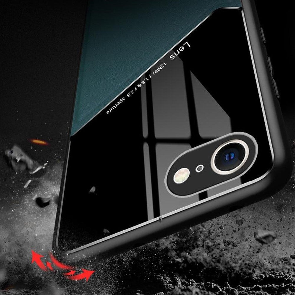For iPhone 17e / 16e Case Leather Coated PC+TPU Phone Back Cover