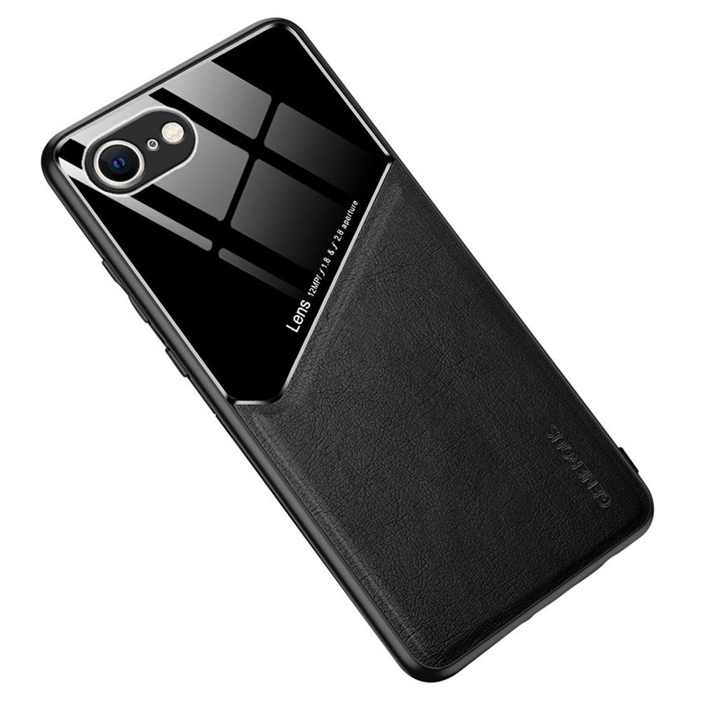 For iPhone 17e / 16e Case Leather Coated PC+TPU Phone Back Cover