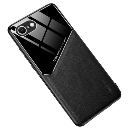 For iPhone 17e / 16e Case Leather Coated PC+TPU Phone Back Cover
