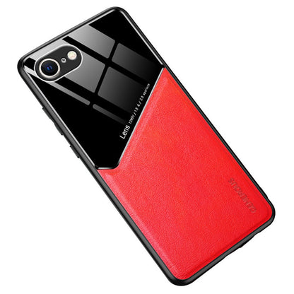 For iPhone 17e / 16e Case Leather Coated PC+TPU Phone Back Cover