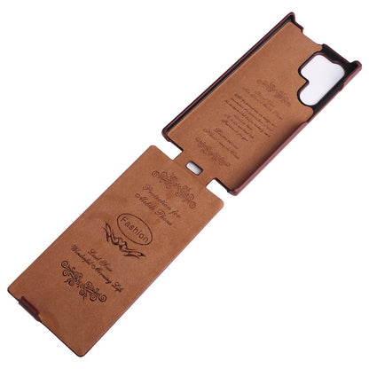 For Samsung Galaxy S25 Ultra Case Vertical Flip PU Leather + PC Phone Cover