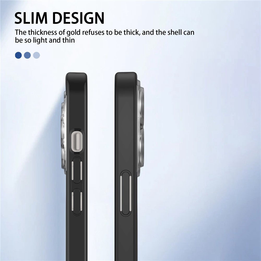 Magnetic Case for iPhone 14 Pro Max Anti-Fingerprint Phone Case Soft TPU Hard PC Shockproof Cover with Metal Lens Protection
