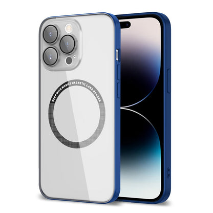 Magnetic Case for iPhone 14 Pro Max Anti-Fingerprint Phone Case Soft TPU Hard PC Shockproof Cover with Metal Lens Protection