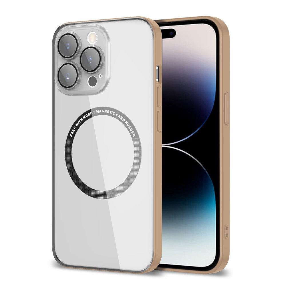 Magnetic Case for iPhone 14 Pro Max Anti-Fingerprint Phone Case Soft TPU Hard PC Shockproof Cover with Metal Lens Protection